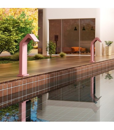 Cascata grande per piscina in acciaio inox S.316 Rosa Corallo Niagara