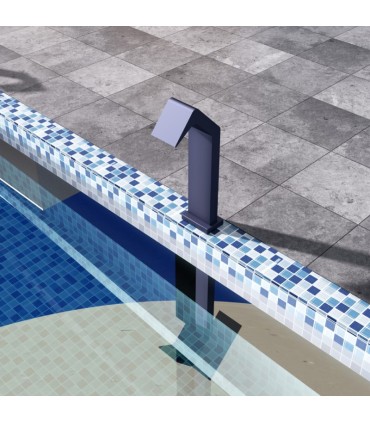 Cascata grande per piscina in acciaio inox S.316 Blu Oceano Niagara