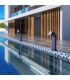 Cascata grande per piscina in acciaio inox S.316 Blu Oceano Niagara