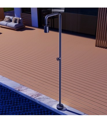 Doccia da esterno in acciaio Blu Oceano