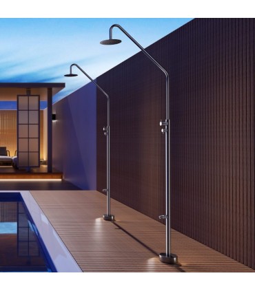 Doccia da esterno monocomando in acciaio S.316 Dakota