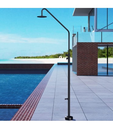 Doccia da esterno monocomando in acciaio S.316 Dakota Nero