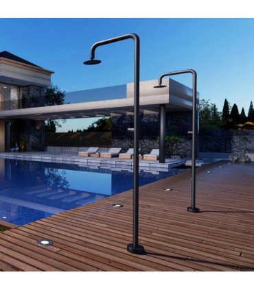 Doccia da esterno in acciaio inox S.316 Oregon Nero Opaco