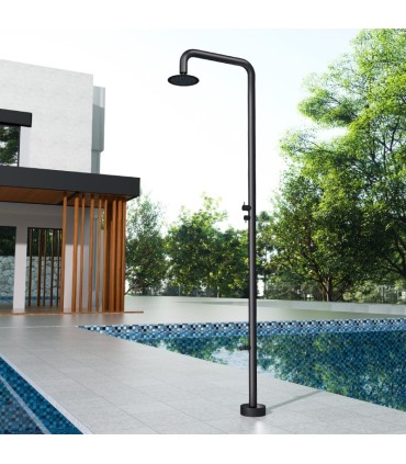 Doccia da esterno in acciaio inox S.316 Michigan Nero Opaco