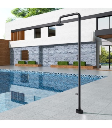 Doccia da esterno in acciaio inox S.316 Michigan Nero Opaco