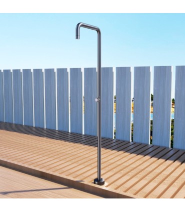 Doccia da esterno in acciaio inox S.316 Utah Grigio Cobalto