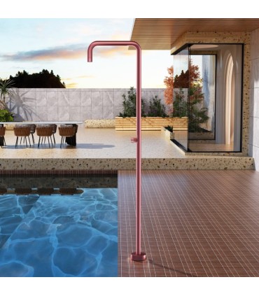 Doccia da esterno in acciaio inox S.316 Utah Rosa Corallo