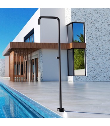 Doccia da esterno in acciaio inox S.316 Utah Nero Opaco