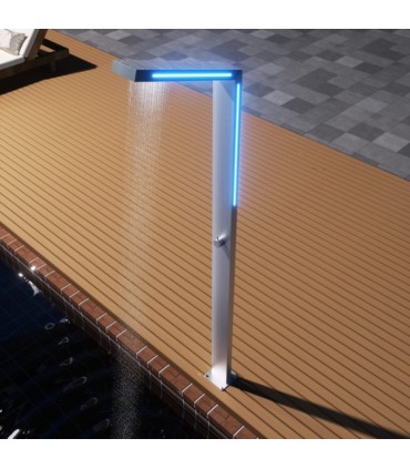 Doccia da esterno con luce LED in acciaio inox S.316 Sense