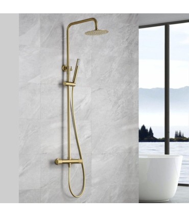 Set doccia monocomando LINE Oro Spazzolato