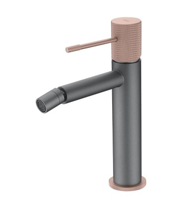 Rubinetto monocomando per bidet grigio opaco/champagne LINE