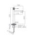 Rubinetto per lavabo con canna alta LINE Nichel Spazzolato