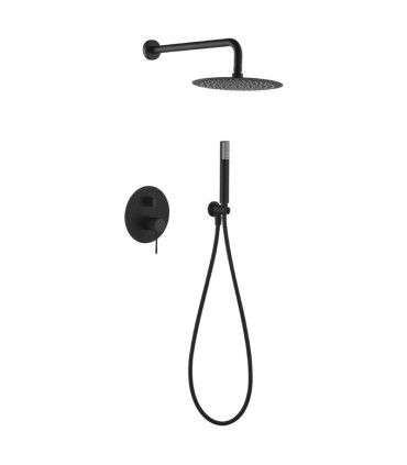 Set doccia da incasso monocomando LINE Nero Opaco