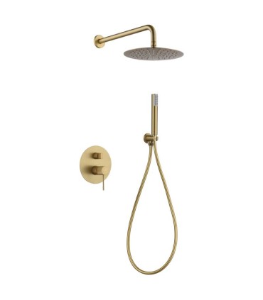 Set doccia da incasso monocomando LINE Oro Spazzolato