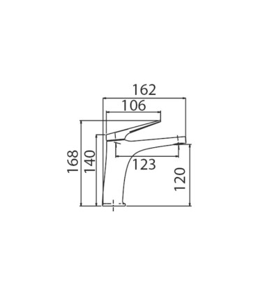 Rubinetto monocomando lavabo DELOS Acciaio Inox S.316