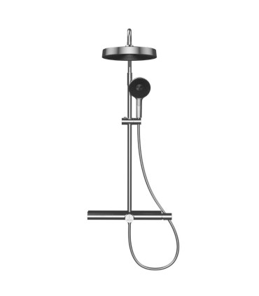 Colonna doccia con ripiano in vetro temperato cromo LINA