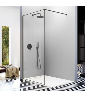 Box doccia fisso FRESH ARENA NERO OPACO