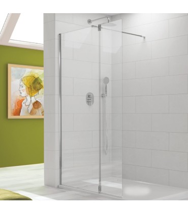 Box doccia con pannello fisso + porta battente TUTTI