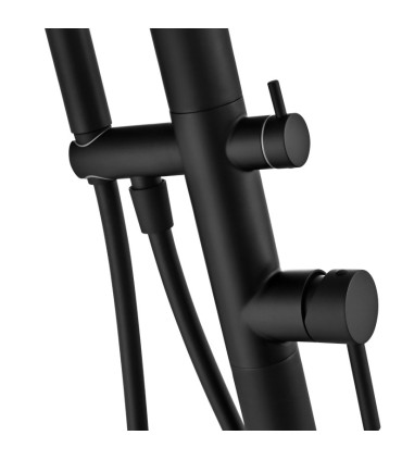 Doccia da esterno monocomando in acciaio inox S.316 Florida Nero Opaco