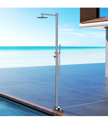 Doccia da esterno monocomando in acciaio inox S.316 Kansas