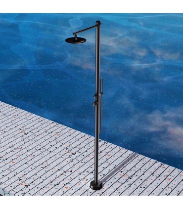 Doccia da esterno monocomando in acciaio inox S.316 Kansas Nero Opaco