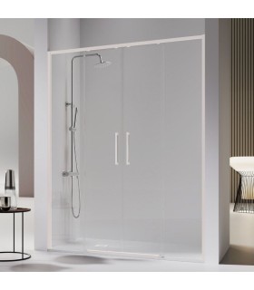 Box doccia frontale 2 fissi + 2 scorrevoli DELTA Bianco Opaco
