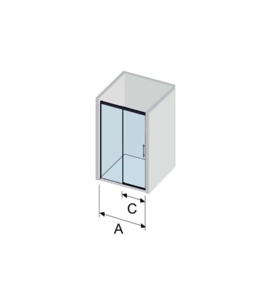Box doccia frontale fisso + scorrevole URBAN