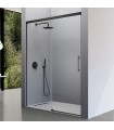 Box doccia frontale fisso + scorrevole URBAN Nero Opaco