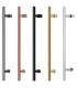 Box doccia frontale fisso + scorrevole URBAN BRONZO SPAZZOLATO