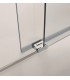 Box doccia angolare fisso + scorrevole + 2 porte pieghevoli TANDEM