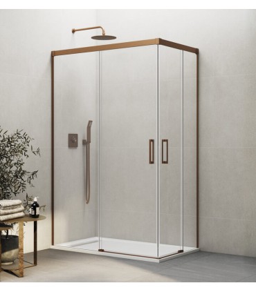 Box doccia 2 fissi +2 scorrevoli BASIC RAME ad angolo
