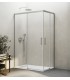 Box doccia 2 fissi +2 scorrevoli BASIC NICHEL ad angolo