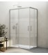 Box doccia 2 fissi +2 scorrevoli BASIC NICHEL ad angolo