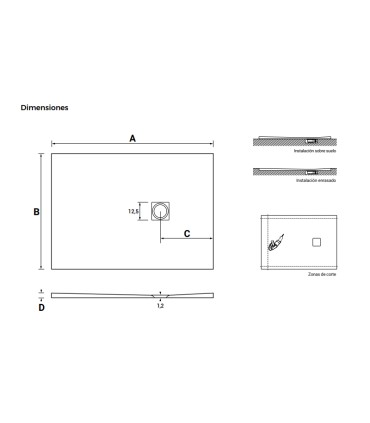 Piatto doccia in resina leggera BARCELONA