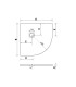 Piatto doccia semicircolare in resina BARCELONA CURVE