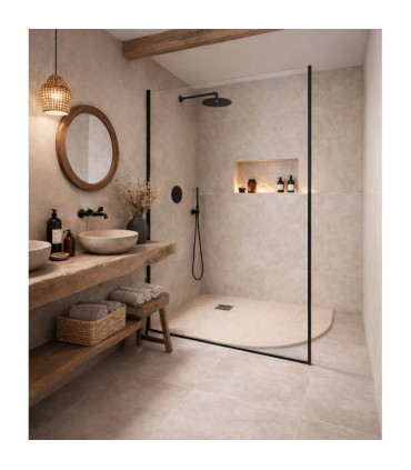 Piatto doccia semicircolare in resina BARCELONA CURVE