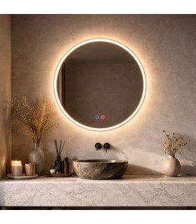 Specchio da bagno rotondo con illuminazione BOLOGNA