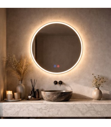 Specchio da bagno rotondo con illuminazione BOLOGNA