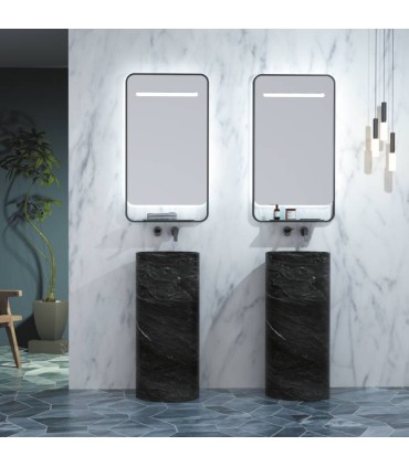 Specchio da bagno con LED e caricabatterie wireless CONCEPT
