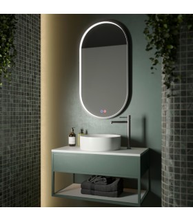 Specchio ovale da bagno con illuminazione perimetrale RIO