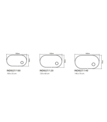 Specchio da bagno retroilluminato INDIANA con specchio ingranditore