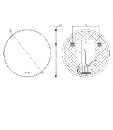 Specchio da bagno rotondo retroilluminato ATENAS