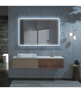 Specchio da bagno quadrato con illuminazione a LED BOSTON