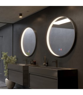 Specchio da bagno rotondo con illuminazione perimetrale NEPAL