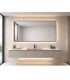 Specchio da bagno retroilluminato con cornice in acciaio inox CALIFORNIA