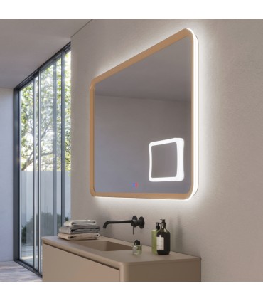Specchio ingranditore con luce LED e cornice DUOMO