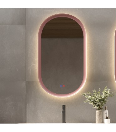 Specchio ovale retroilluminato con luce perimetrale MILANO
