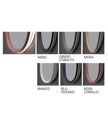 Specchio ovale retroilluminato con luce perimetrale MILANO