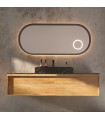 Specchio ovale ingranditore retroilluminato con luce perimetrale RIMINI