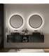 Specchio rotondo retroilluminato con luce perimetrale e cornice TORINO